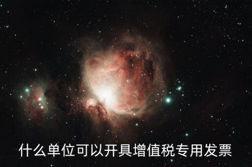 什么公司可以開增值稅，什么單位可以開具增值稅專用發(fā)票