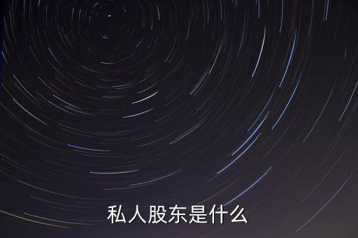 什么是個(gè)人股東，什么叫做私人股東啊