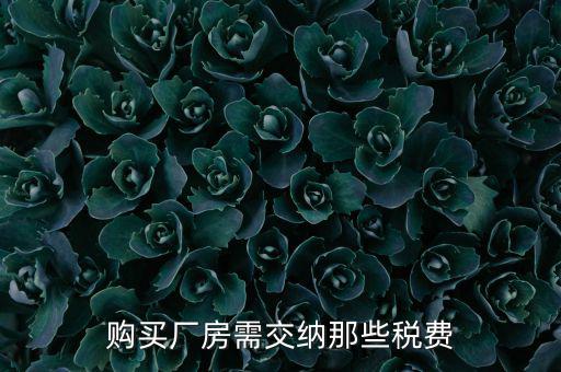 個(gè)人買廠房交什么稅，請問在重慶購買一手廠房需要交納那些稅費(fèi)具體稅率是多少注