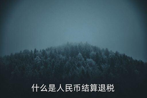 匯算結算退稅是什么，什么是人民幣結算退稅
