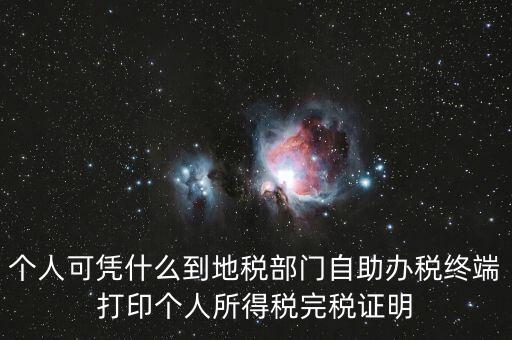 自助辦稅是什么意思，自助辦稅終端 報稅