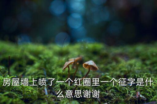 墻上印征收是什么意思，房屋墻上噴了一個(gè)紅圈里一個(gè)征字是什么意思謝謝