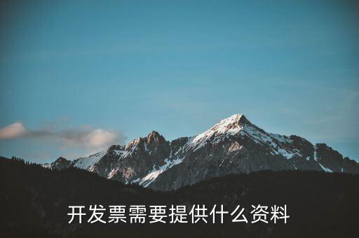 開票時(shí)提供什么資料，請(qǐng)問開發(fā)票需要什么資料