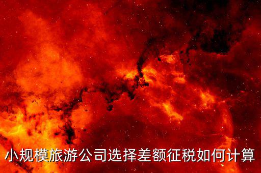 什么企業(yè)差額征稅，小規(guī)模旅游公司選擇差額征稅如何計算