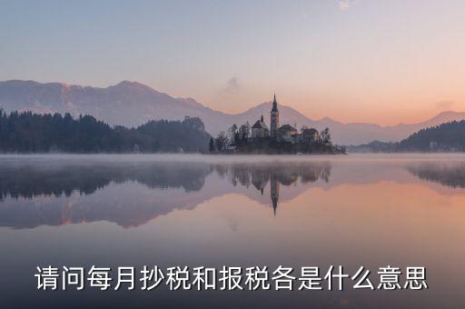稅務(wù)催報(bào)是什么意思，請(qǐng)問每月抄稅和報(bào)稅各是什么意思