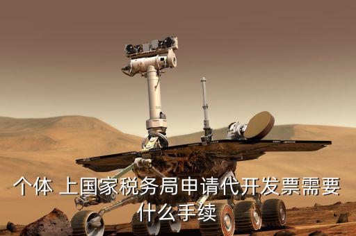 個(gè)體 上國(guó)家稅務(wù)局申請(qǐng)代開(kāi)發(fā)票需要什么手續(xù)