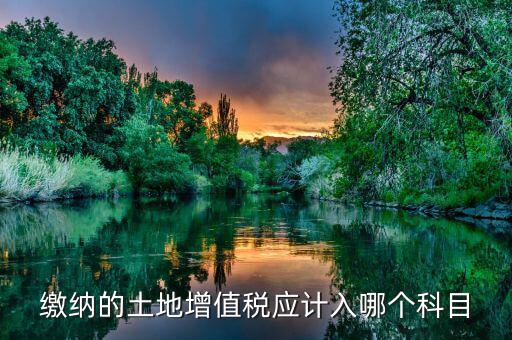 土地增值稅計什么科目，繳納的土地增值稅應(yīng)計入哪個科目