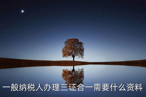 稅務三證合一需要什么資料，一般納稅人辦理三證合一需要什么資料