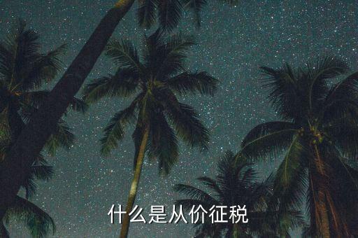 從價計征稅是什么，請問什么是從價計征從量計征怎么理解多謝