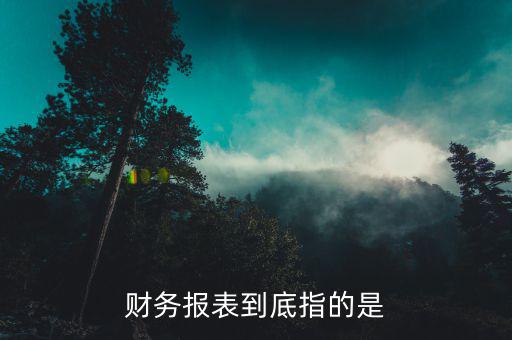 什么是財(cái)務(wù)報(bào)表報(bào)送，報(bào)表的報(bào)送是制作報(bào)表么