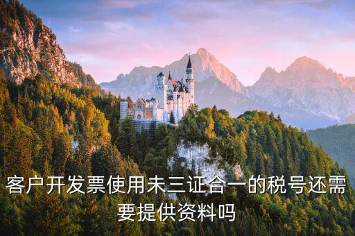 無證合一的稅號是什么，客戶開發(fā)票使用未三證合一的稅號還需要提供資料嗎