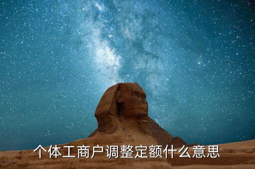 個(gè)體戶定額根據(jù)什么意思，個(gè)體工商戶調(diào)整定額什么意思