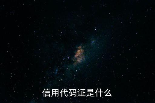 信用代碼號是什么情況，信用代碼證是什么