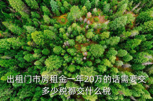 門市房出租要交什么稅，門面房向外出租要交稅嗎