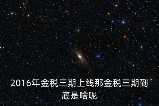 金稅三期登錄密碼是什么，金稅三期是什么意思