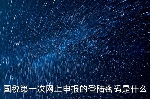 國(guó)稅網(wǎng)登錄密碼是什么原因，國(guó)稅第一次網(wǎng)上申報(bào)的登陸密碼是什么