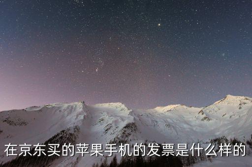 在京東買(mǎi)的蘋(píng)果手機(jī)的發(fā)票是什么樣的