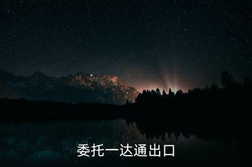 什么叫委托出口，委托一達(dá)通出口
