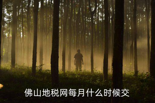 佛山地稅網每月什么時候交