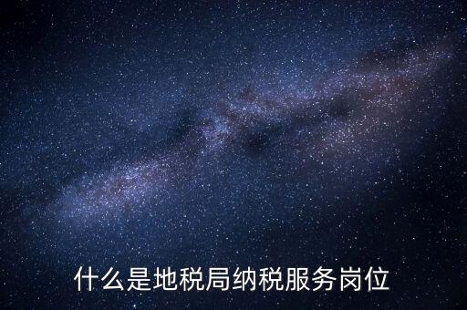 什么是地稅局納稅服務崗位