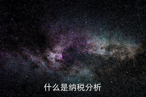 稅收數據分析是什么，稅收評估是什么