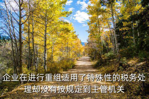 特殊重組什么時候備案，企業(yè)在進(jìn)行重組適用了特殊性的稅務(wù)處理卻沒有按規(guī)定到主管機(jī)關(guān)