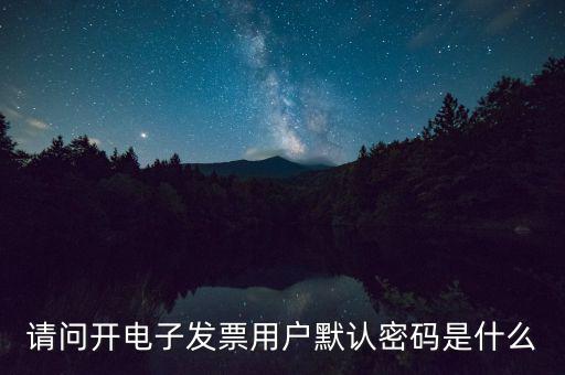 請(qǐng)問(wèn)開(kāi)電子發(fā)票用戶(hù)默認(rèn)密碼是什么