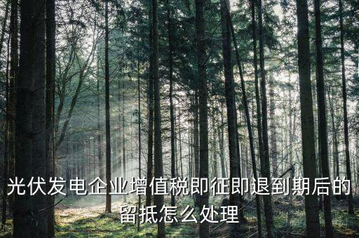 光伏企業(yè)即征即退是什么意思，請問即征既退是什么意思需要溝選嗎