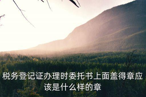 稅務(wù)登記證辦理時(shí)委托書(shū)上面蓋得章應(yīng)該是什么樣的章