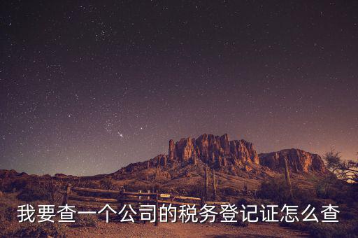 股東如何查詢企業(yè)稅務，我要查一個公司的稅務登記證怎么查