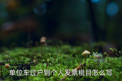 企業(yè)的車(chē)如何過(guò)戶(hù)給個(gè)人所得稅，單位車(chē)過(guò)戶(hù)到個(gè)人發(fā)票稅目怎么寫(xiě)