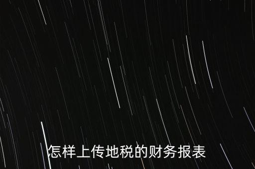 如何上傳財(cái)務(wù)報(bào)表，怎樣上傳地稅的財(cái)務(wù)報(bào)表