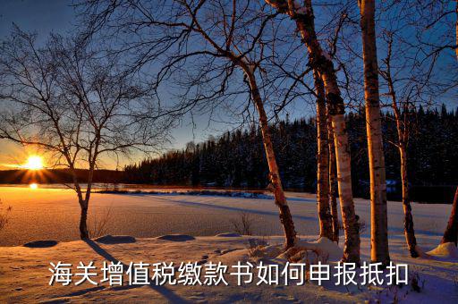 海關(guān)增值稅如何抵扣，海關(guān)增值稅繳款書如何申報抵扣