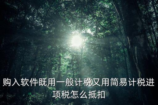 簡易計稅如何抵扣進(jìn)項稅，簡易征收的一般納稅人可以抵扣進(jìn)項稅嗎