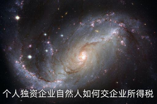 自然人獨(dú)資如何交稅，個(gè)人獨(dú)資企業(yè)自然人如何交企業(yè)所得稅