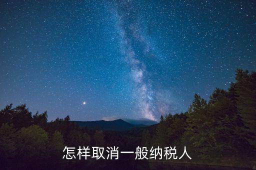 一般納稅人如何注銷，公司剛注冊下來不小心申請了一般納稅人請問可以撤銷嗎