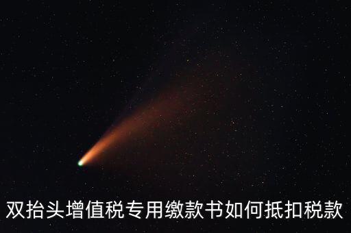 雙抬頭增值稅專(zhuān)用繳款書(shū)如何抵扣稅款