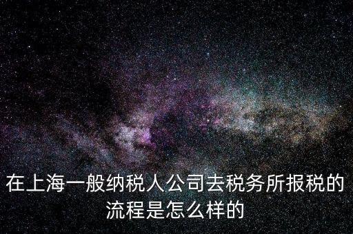 在上海一般納稅人公司去稅務(wù)所報稅的流程是怎么樣的