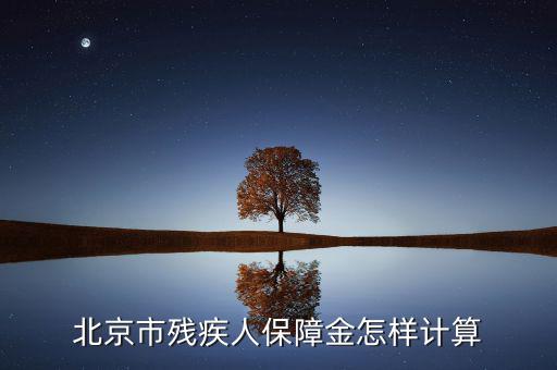 北京市殘疾人保障金如何計算，北京市殘疾人保障金怎樣計算