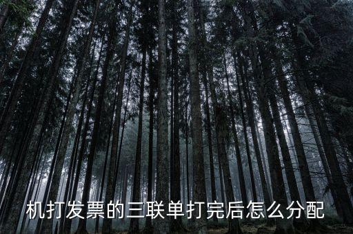 如何分配發(fā)票本，機(jī)打發(fā)票的三聯(lián)單打完后怎么分配