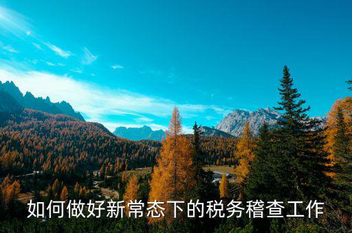 如何做好稅務(wù)稽查工作，如何做好稅務(wù)稽查選案工作