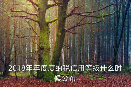 2018年年度度納稅信用等級什么時(shí)候公布
