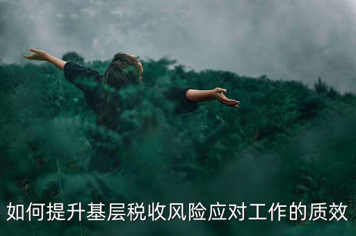 如何提升基層稅收風險應對工作的質(zhì)效