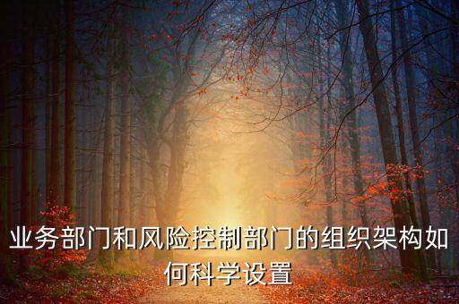 風控如何落實到部門，業(yè)務部門和風險控制部門的組織架構如何科學設置