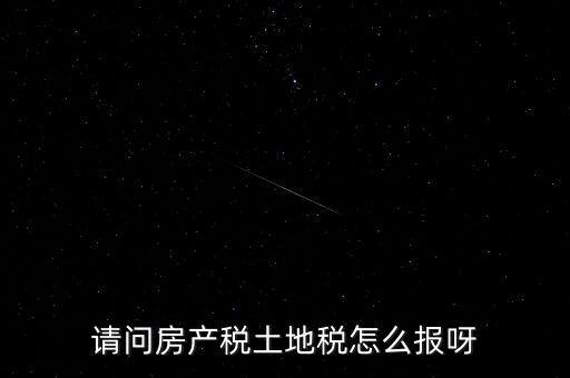 請問房產(chǎn)稅土地稅怎么報(bào)呀