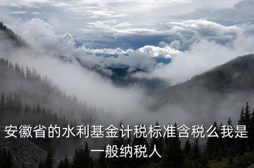 安徽省的水利基金如何報(bào)稅，安徽省的水利基金計(jì)稅標(biāo)準(zhǔn)含稅么我是一般納稅人