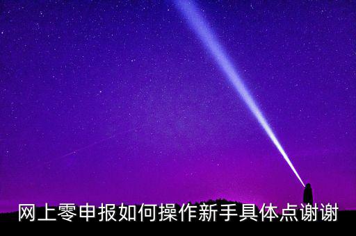 零申報如何網(wǎng)上申報，網(wǎng)上零申報如何操作新手具體點謝謝