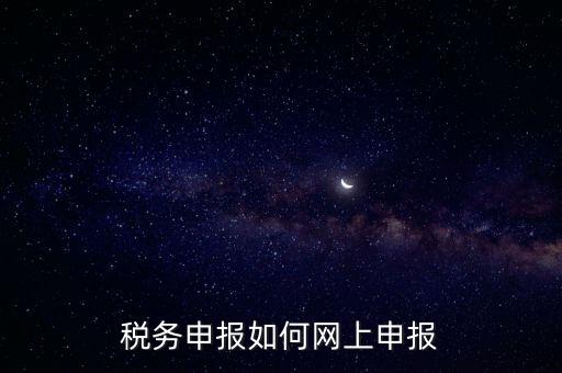 稅務申報如何網上申報