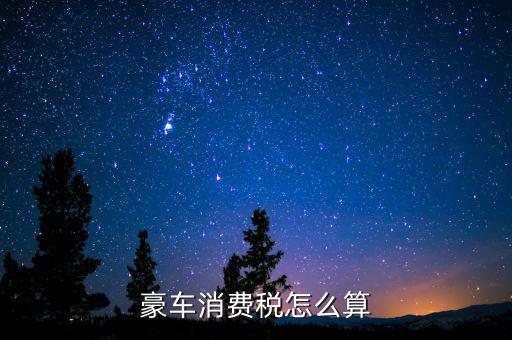 豪華車消費(fèi)稅如何計(jì)算，豪車消費(fèi)稅怎么算