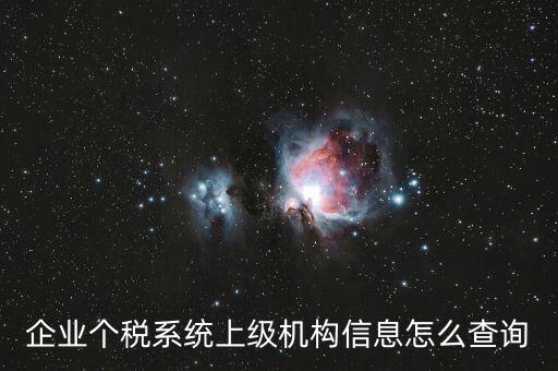 如何查詢納稅人的主管稅務機關，企業(yè)個稅系統(tǒng)上級機構信息怎么查詢
